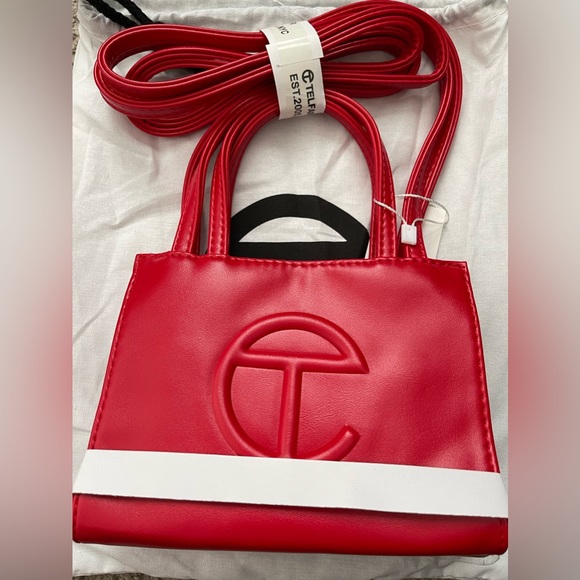 Telfar Handbags - NEW Telfar Small Red Shopping Bag